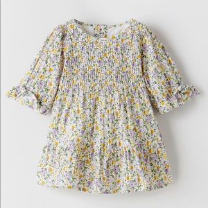 Zara Baby Smocked Floral Dress, 12-18 months